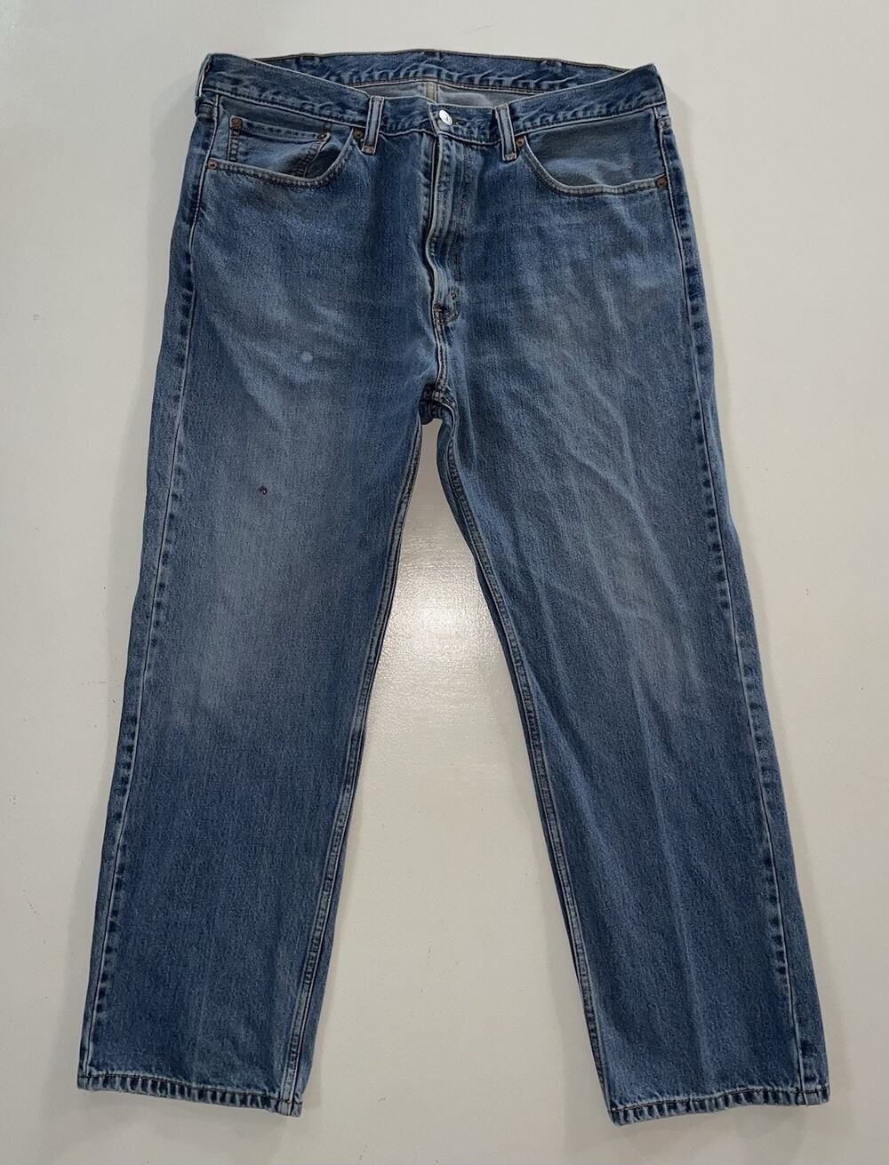 Men's Levi's 505 Blue Jeans 38x30 -Actual 36x28.5 Med Wash Straight Leg Mid Rise